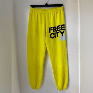 Free City YELLOW sweatpants joggers